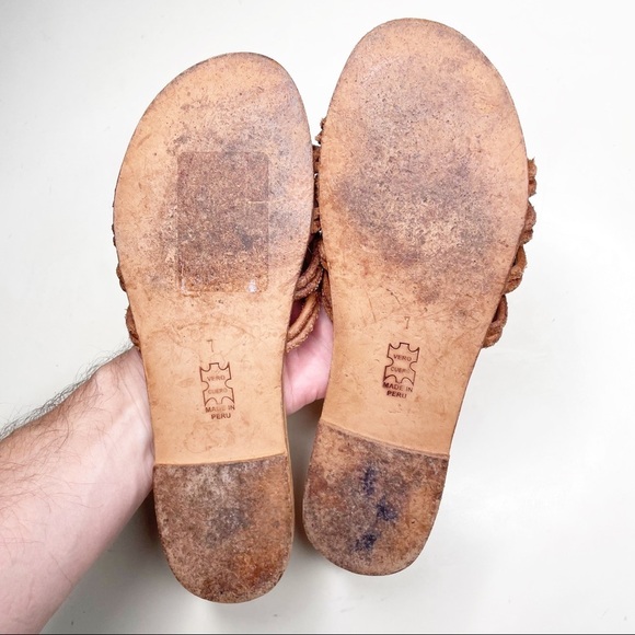 A Detacher Martha Sandal Woven Leather Brown Size 7 - Picture 8 of 8